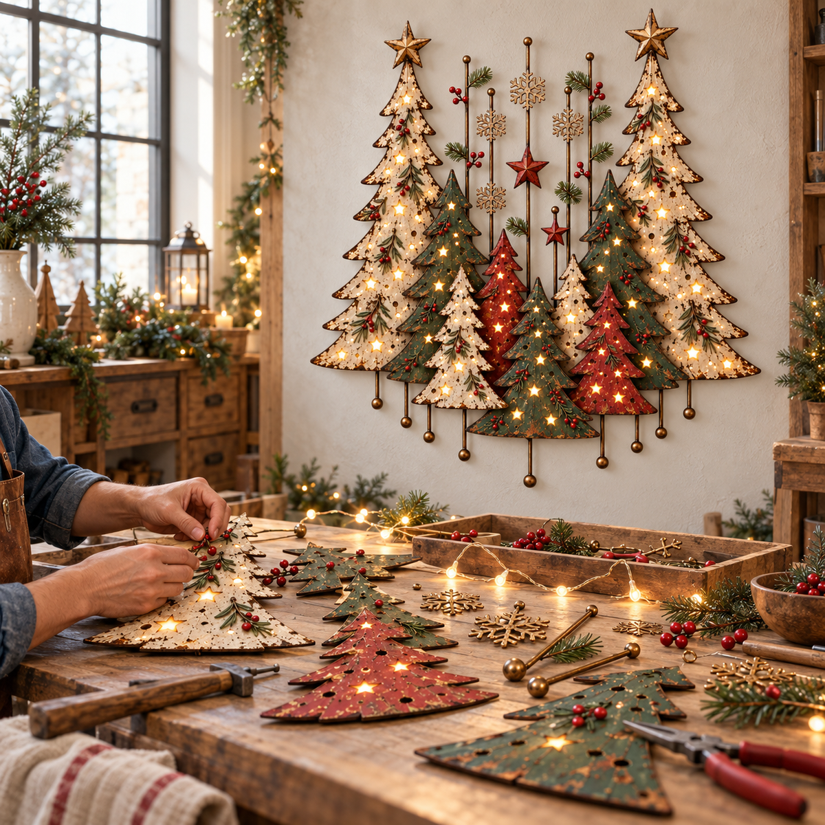 🎄🌲 Christmas in the Woods | Vintage Forest Wall Decor