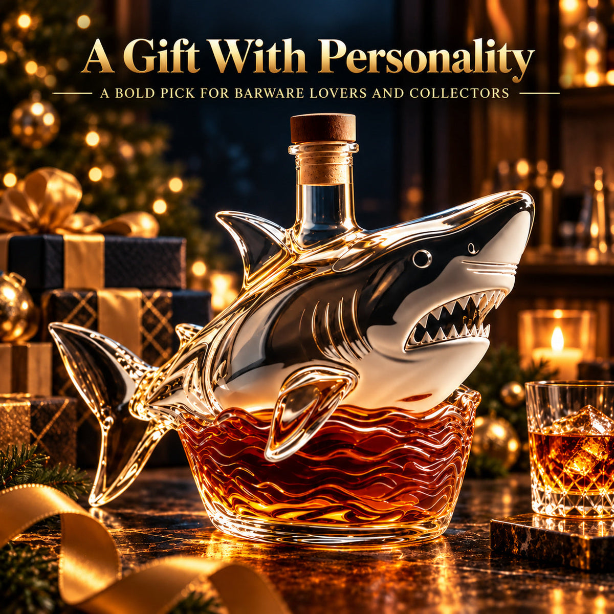 🦈 Legacy of the Deep™ | 50th Anniversary Shark Whiskey Decanter