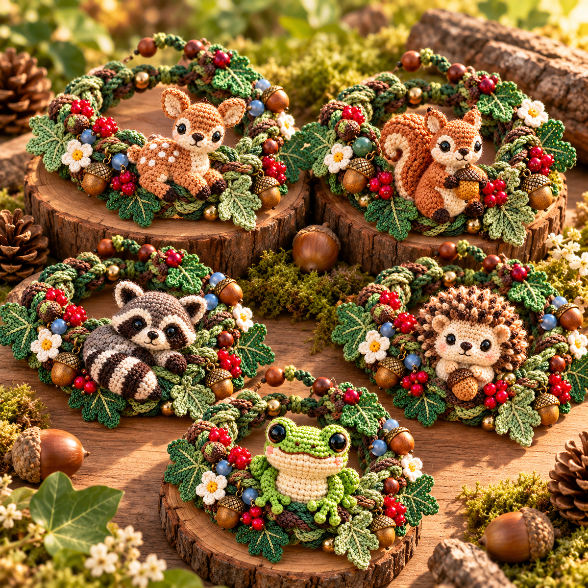 🌿🧶 Forest Friends on Your Wrist | Handmade Crochet Animal Bracelets