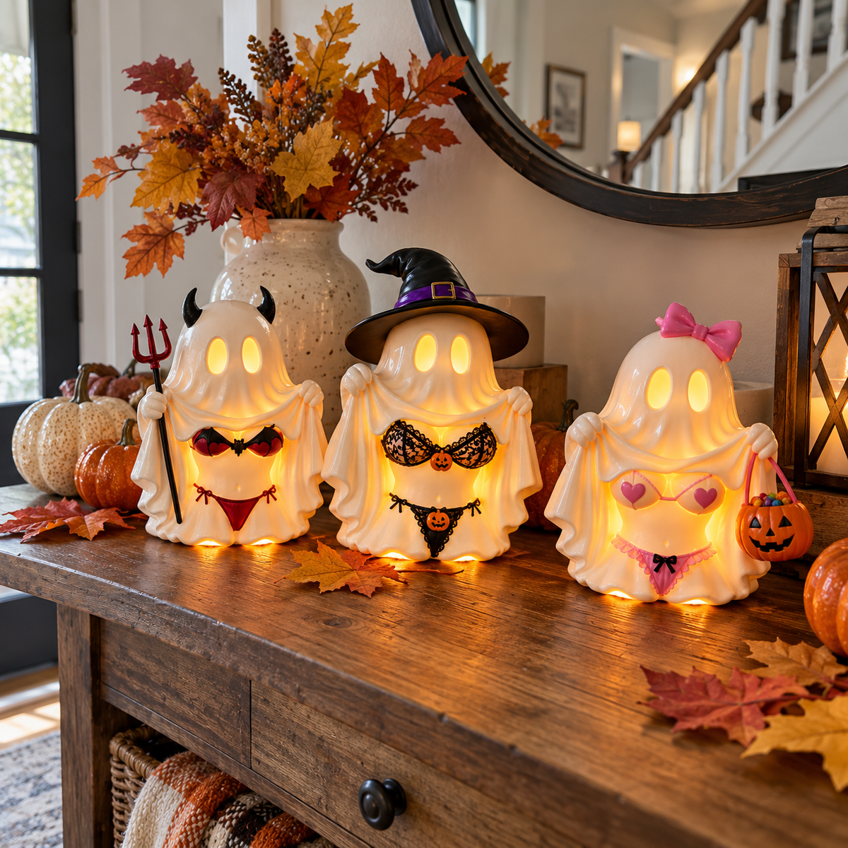 👻🎃 Boo & Mischief™ | Cheeky Ghost Halloween Decor