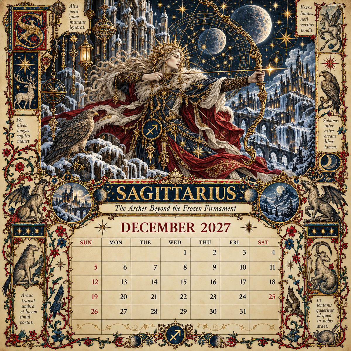 🔮✨ 2027 Celestial Grimoire Calendar | 12 Signs, 12 Forbidden Chapters