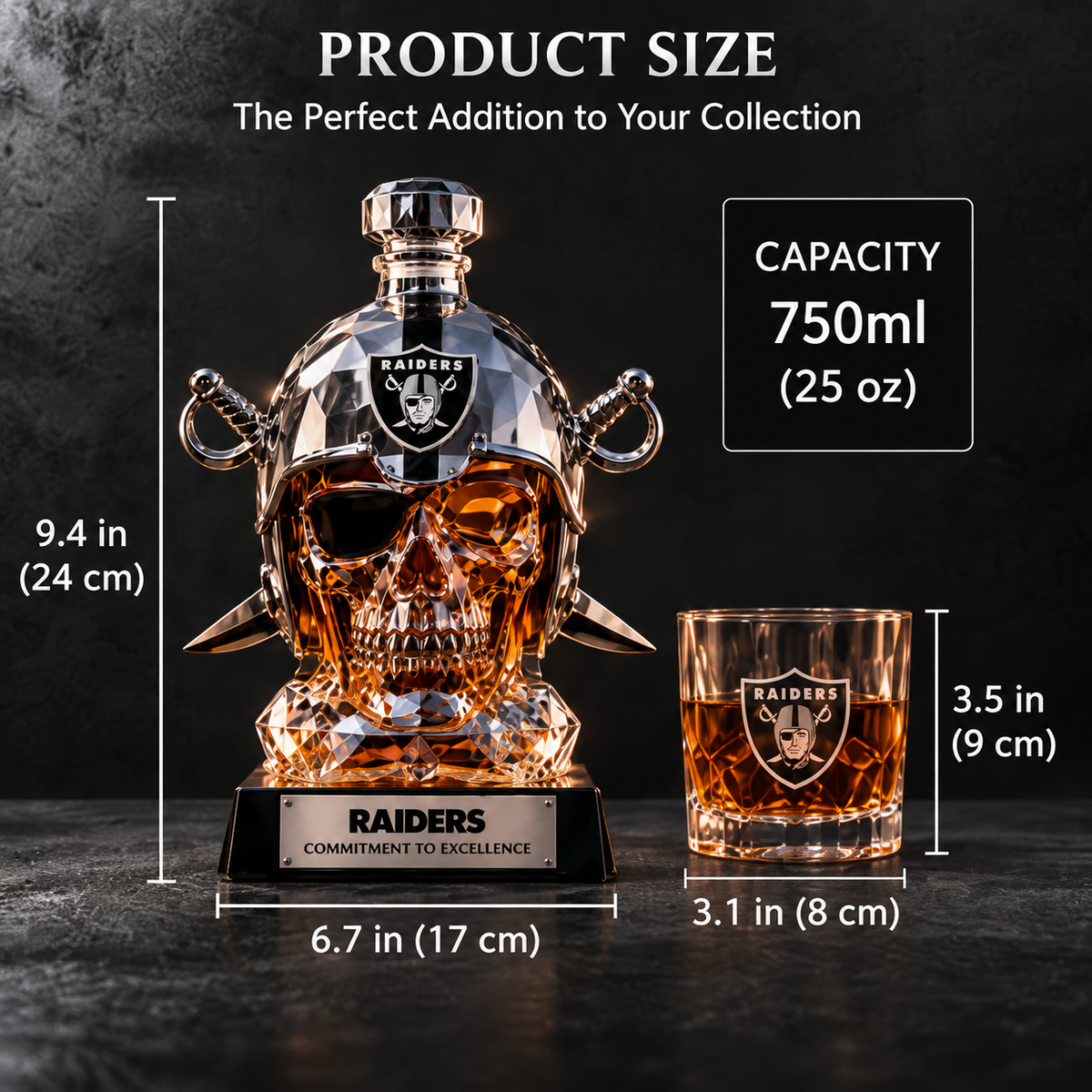 💀🏈 Skull Helmet Whiskey Decanter – Helmet Whiskey Decanter