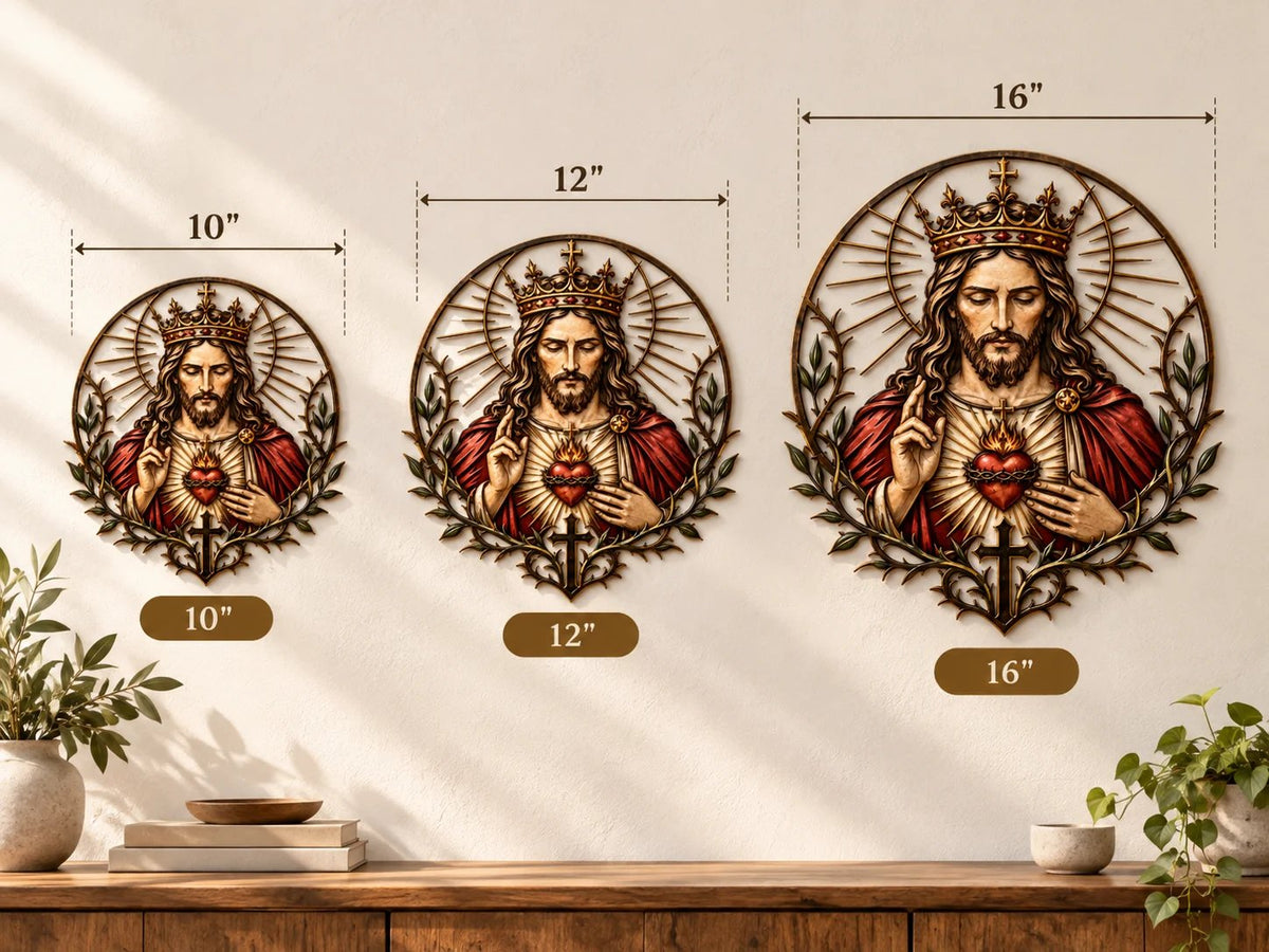 ❤️ The Heart That Watches Over Us | Jesus Wall Sculpture