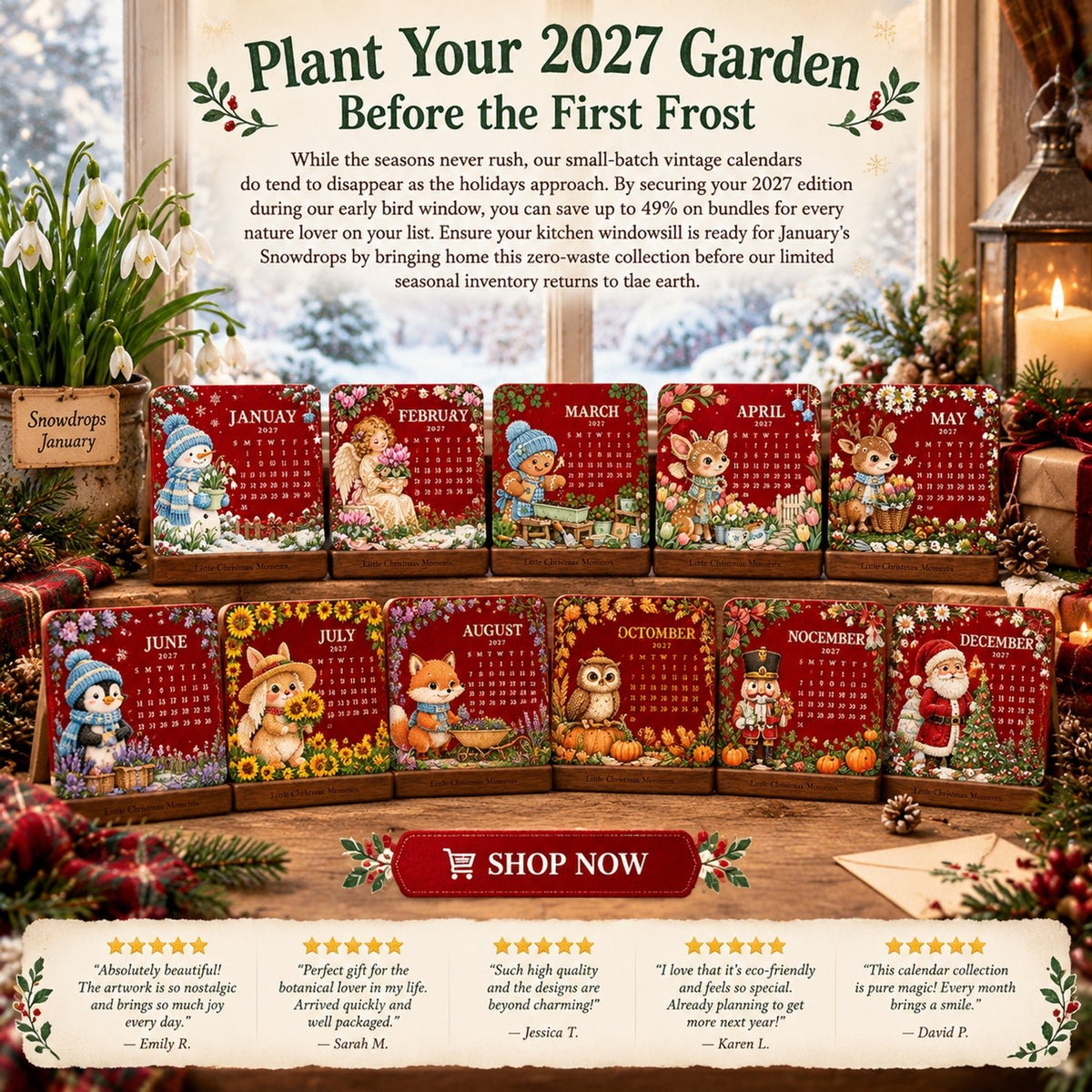 🌱✨ 2027 Plantable Seed Calendar – A Year of Growing Memories 🌸