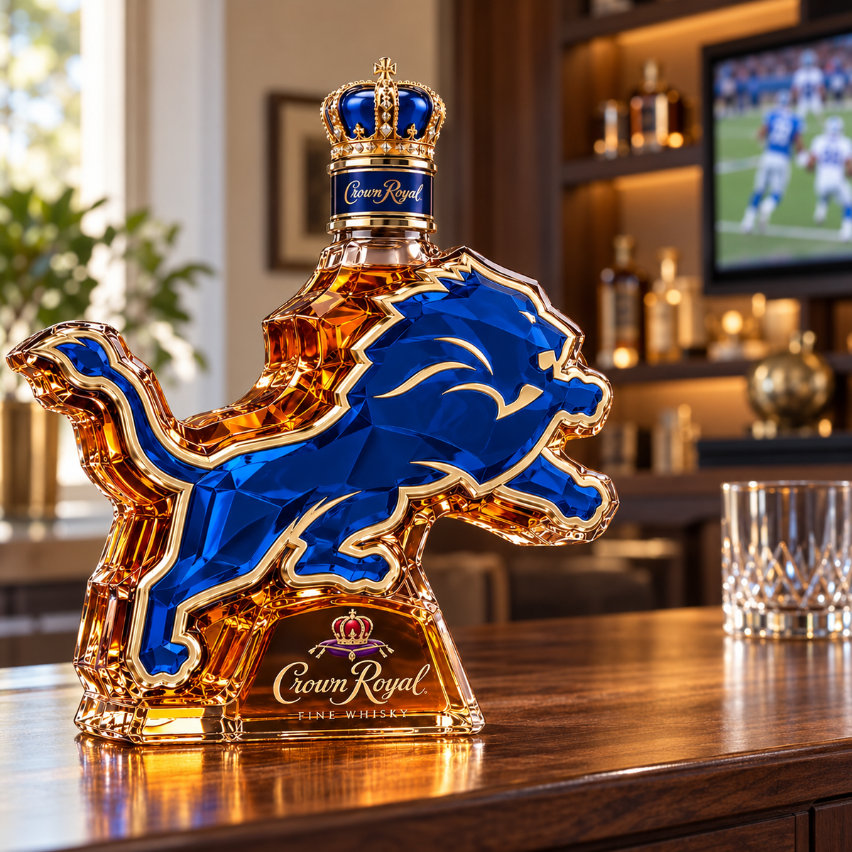 Crown Royal Lions Whiskey Bottle
