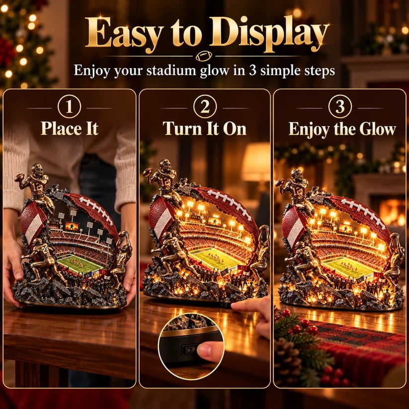 🏟️ The Stadium Within | Lighted Football Collectible 🏈