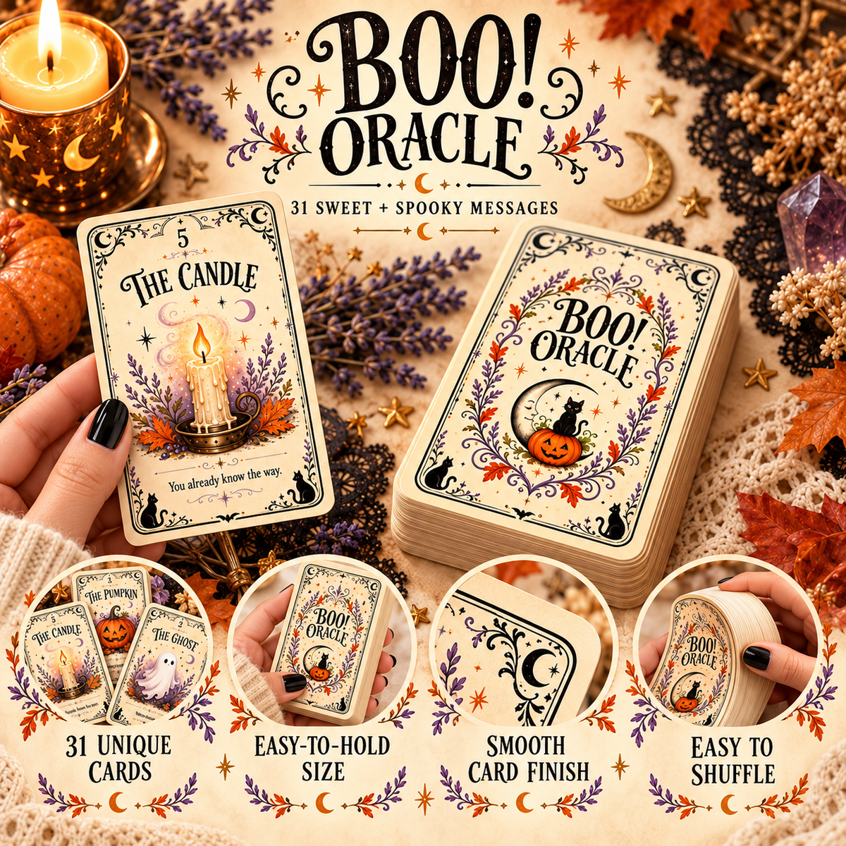 🎃🎃 BOO! Halloween Oracle Cards | 31 Nights of Sweet & Spooky Messages