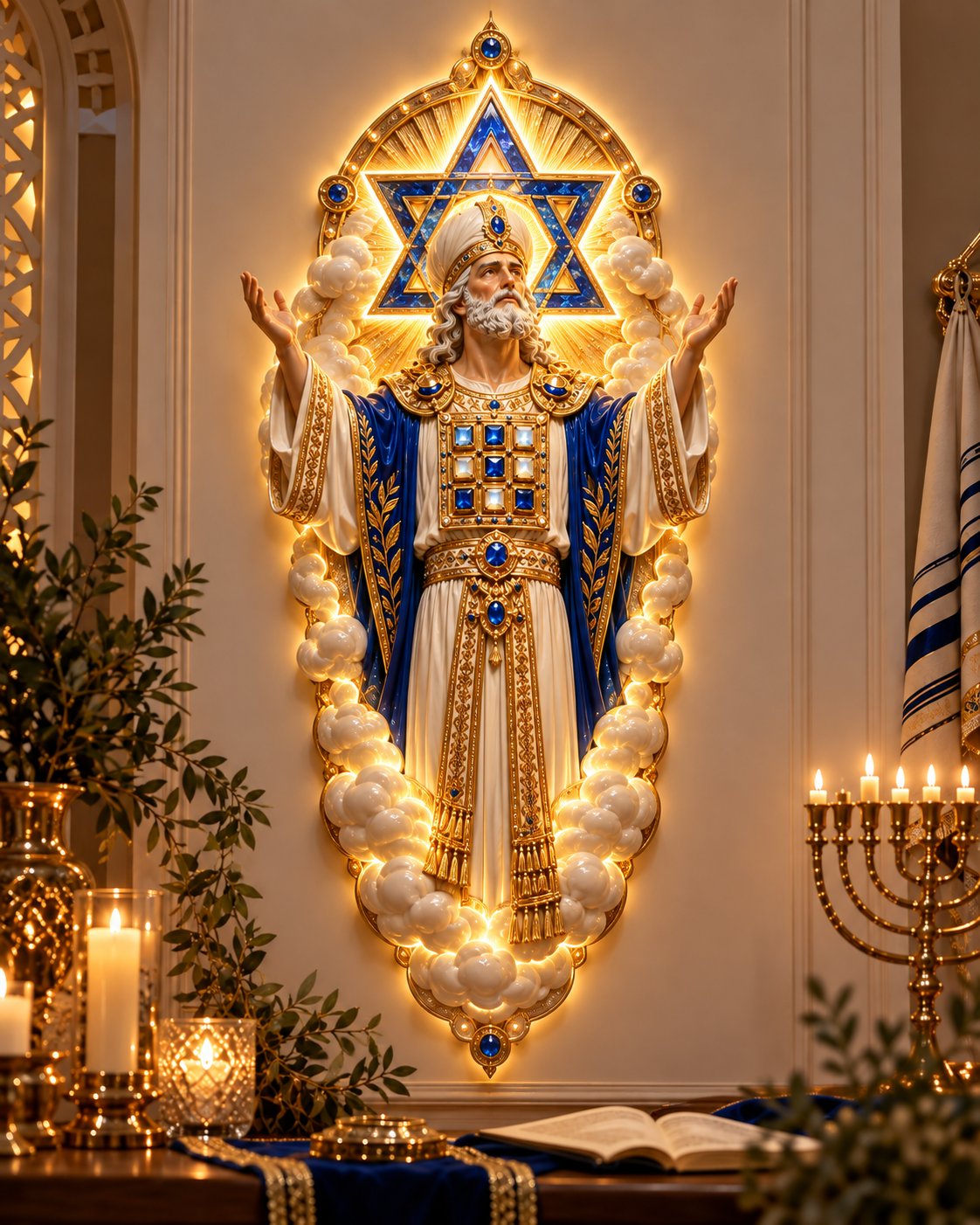 ✨🕎 Light of Heritage – High Priest Inspired Jewish Wall Art