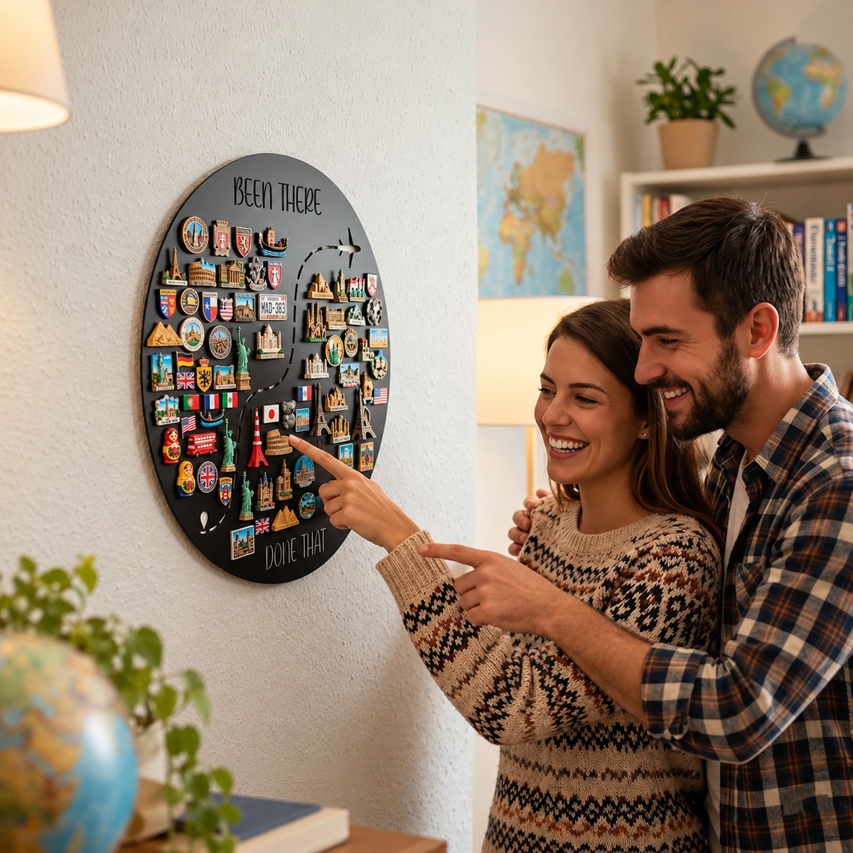 ✈️🌍 Been There, Done That™ | Travel Magnet Memory Wall for Souvenirs & Adventures