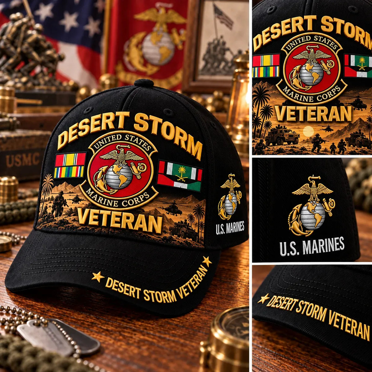 🎖️ Desert Storm 35th Anniversary Veteran Cap | Honoring Your Service & Pride 1991–2026