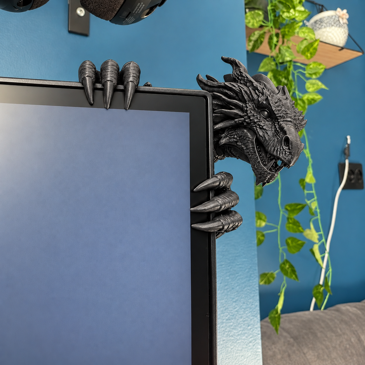 🐉 Perched Above Your Game | Fantasy Dragon Screen Figurine