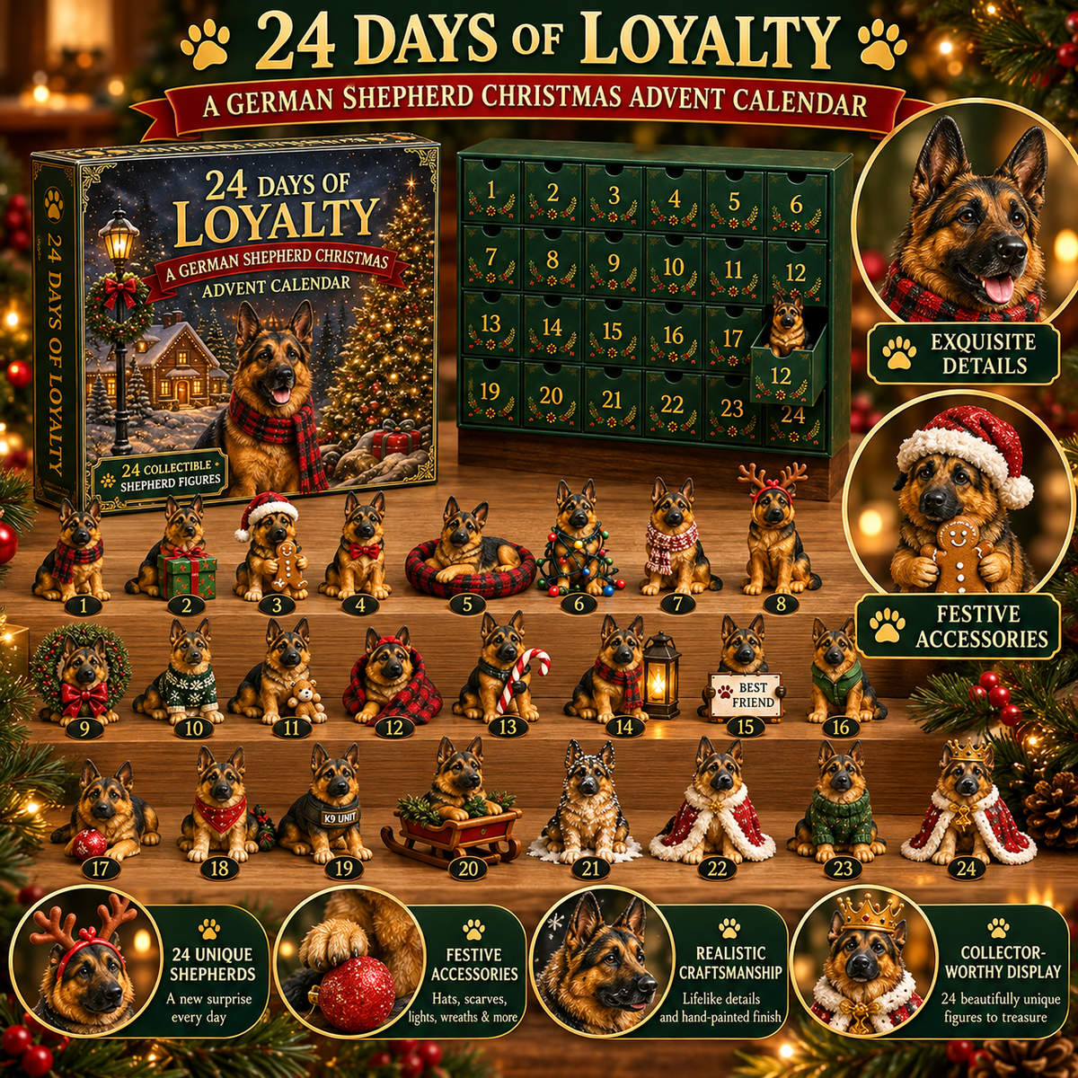 🐾🎄 2026 German Shepherd Advent Calendar – 24 Days of Love, Loyalty & Christmas Cheer