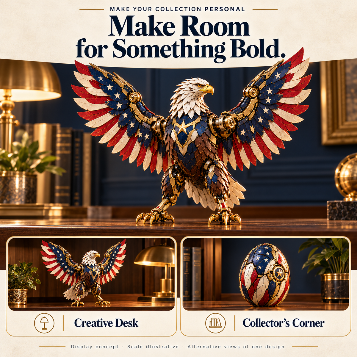 🔥 LAST DAY 49% OFF | 🦅 EagleMorph™ – Stars & Stripes Transforming Mechanical Egg