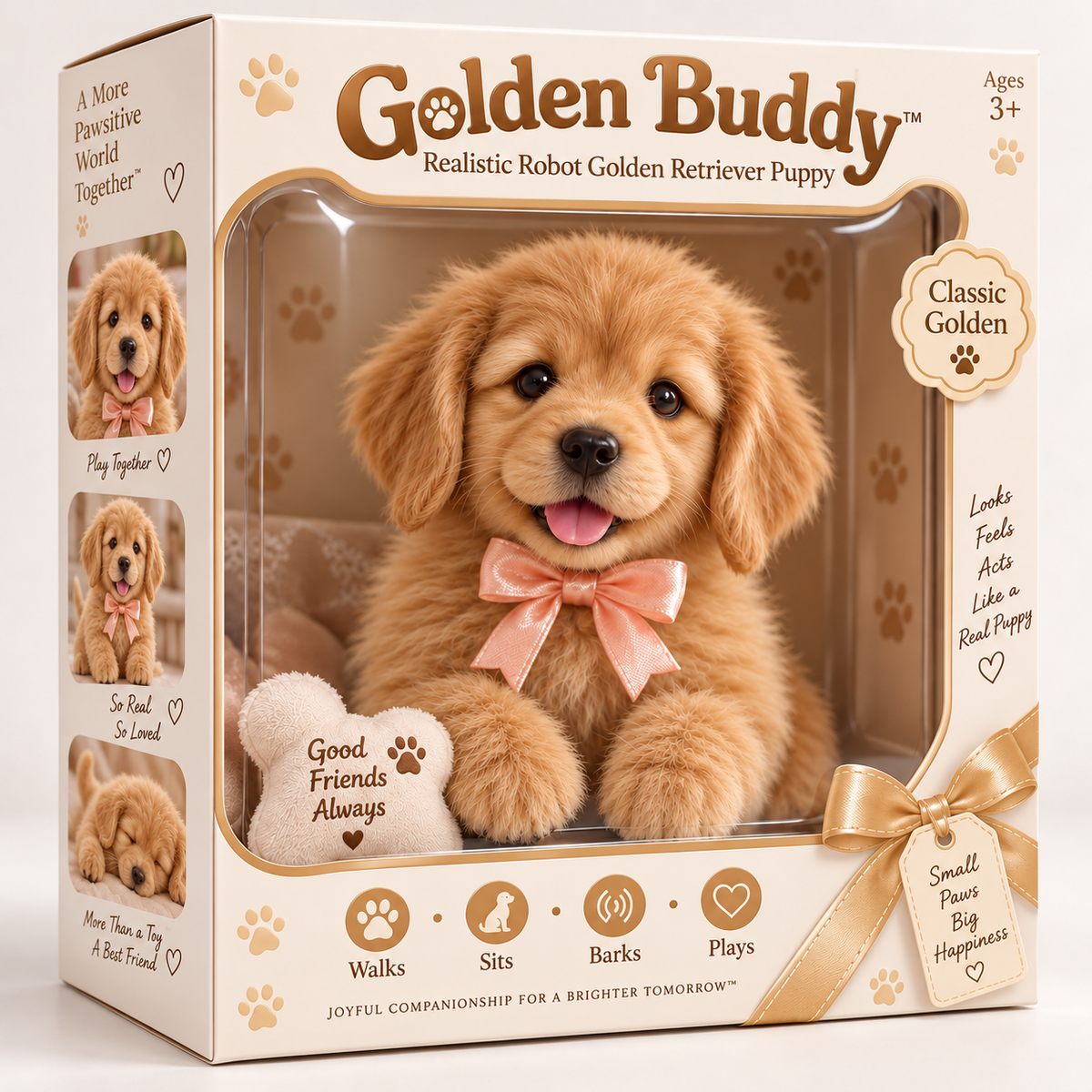 🎄🐶🎁My Little Golden| Ultra-Cute Golden Retriever Puppy Plush Companion**