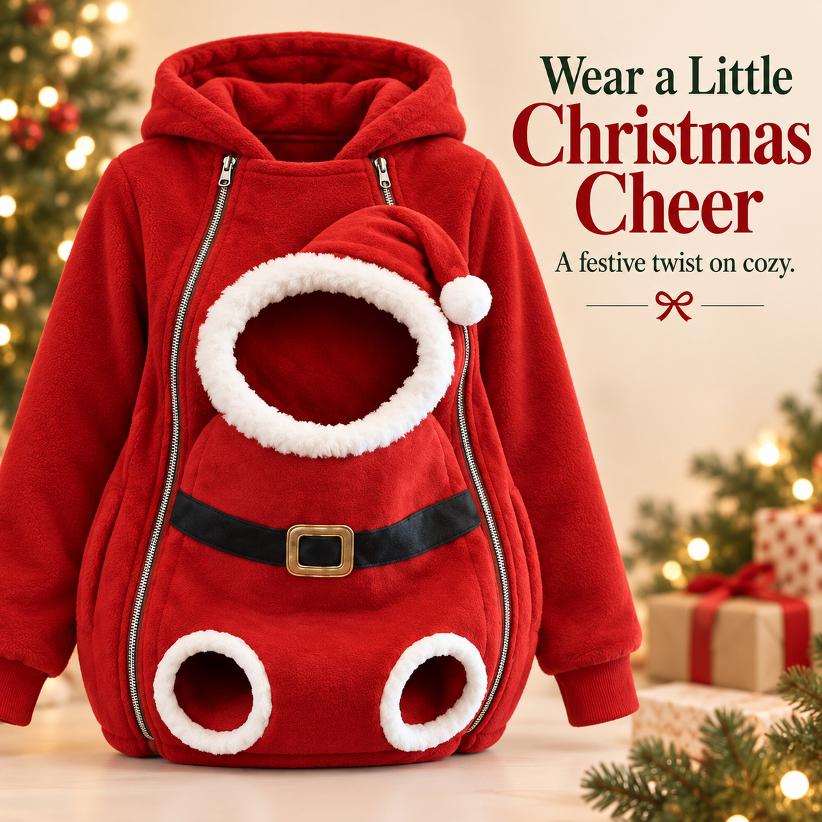 🎃🎅 Mom & Baby Holiday Cuddle Jacket – Pumpkin & Santa Styles