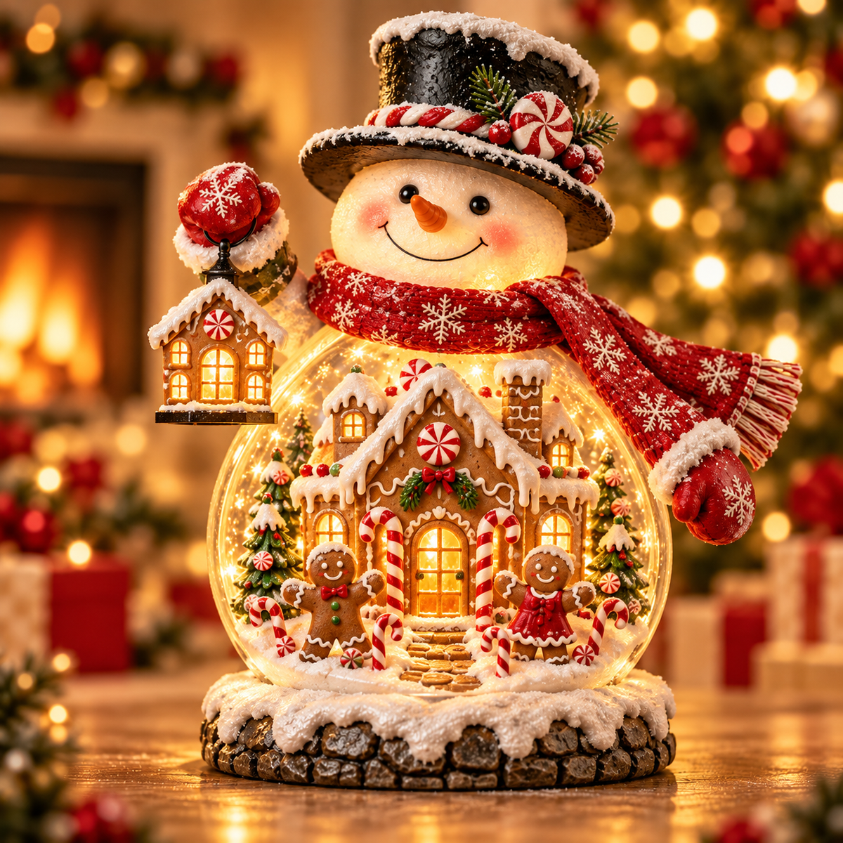 ⛄✨ Christmas Village Snowman™ | Lighted Holiday Scene Tabletop Decor