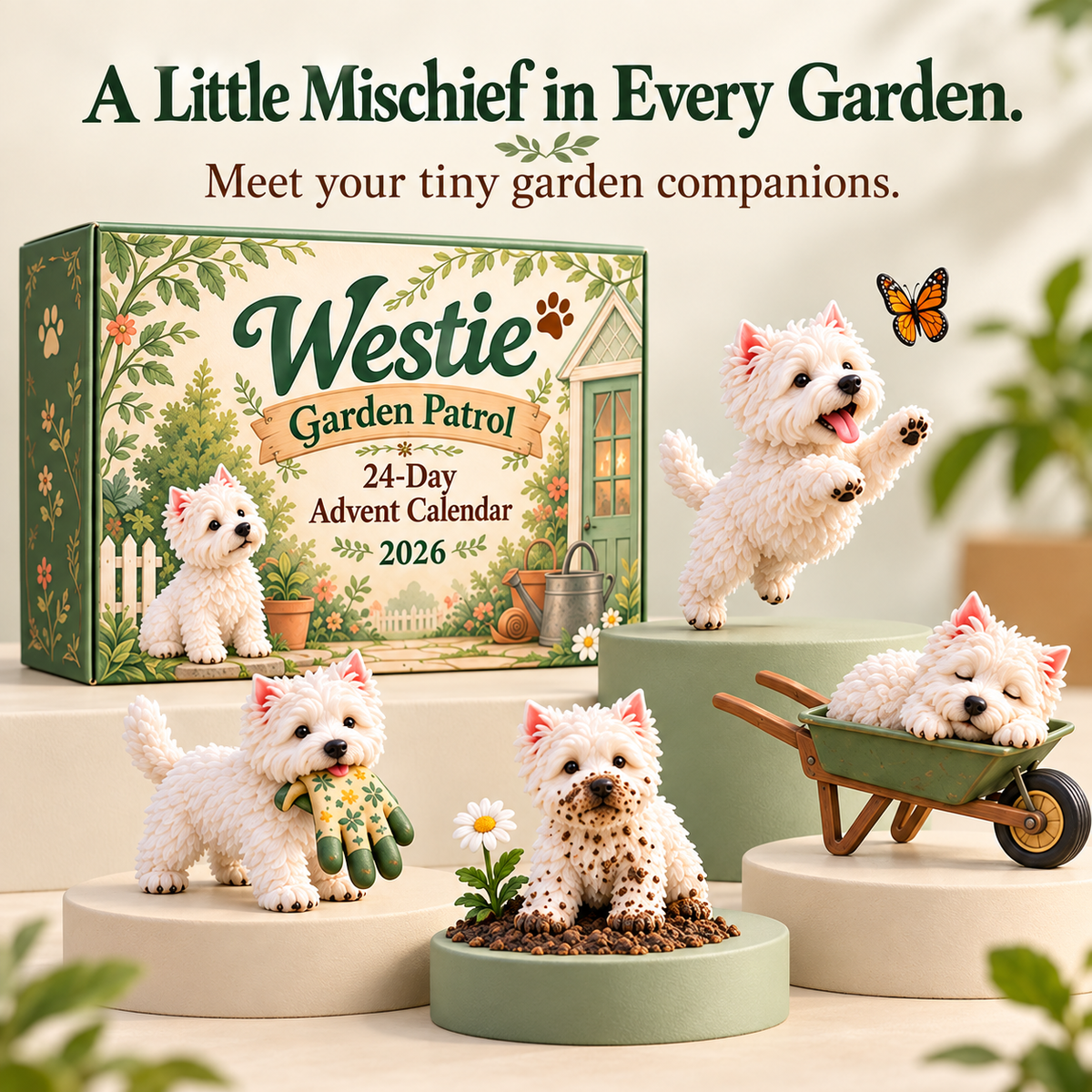 🐾 Westie Garden Patrol Advent Calendar|24 Days of Tiny Mischief 🎄