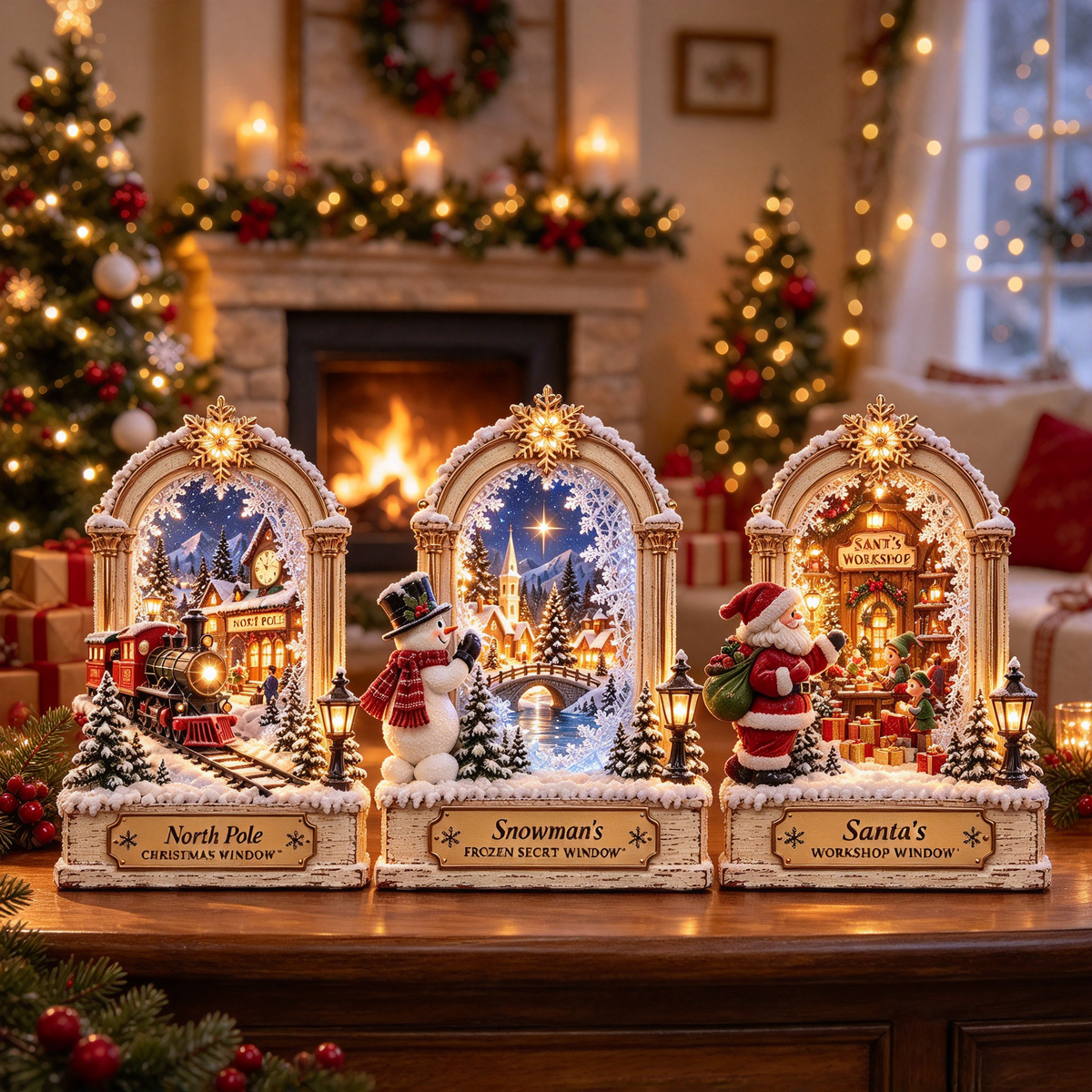 ✨🎄 Yuletide Storyglow™ | 3 Enchanted Christmas Window Scenes