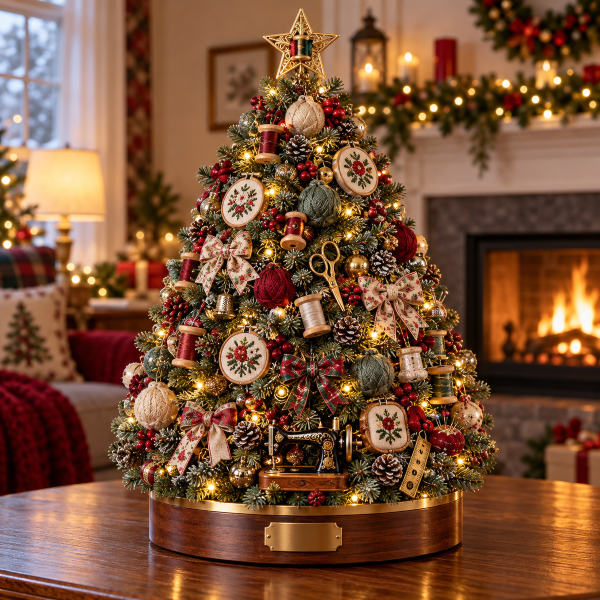 🌻 A Gardener’s Christmas – Lighted Garden Tree with Miniature Greenhouse