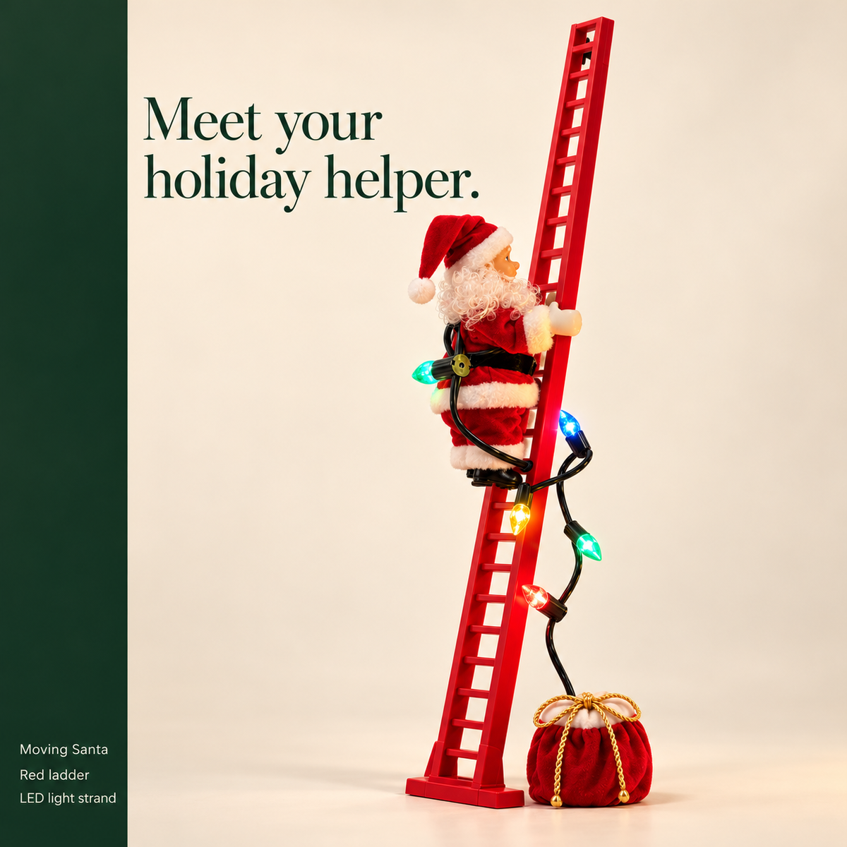 🎅✨ Climbing Santa™ | 43-Inch Musical LED Christmas Decoration