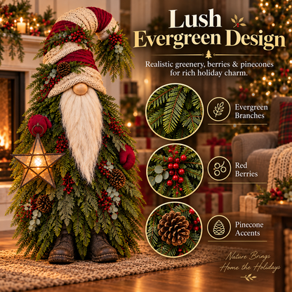 🎄✨ Star of the Evergreen Woods | Lighted Christmas Gnome Decor