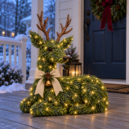 Evergreen Reindeer Christmas Decoration