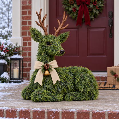 Evergreen Reindeer Christmas Decoration