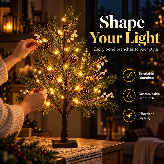 🎄💡 LED Christmas Tree – Natural Elegance for Every Season 🌿✨