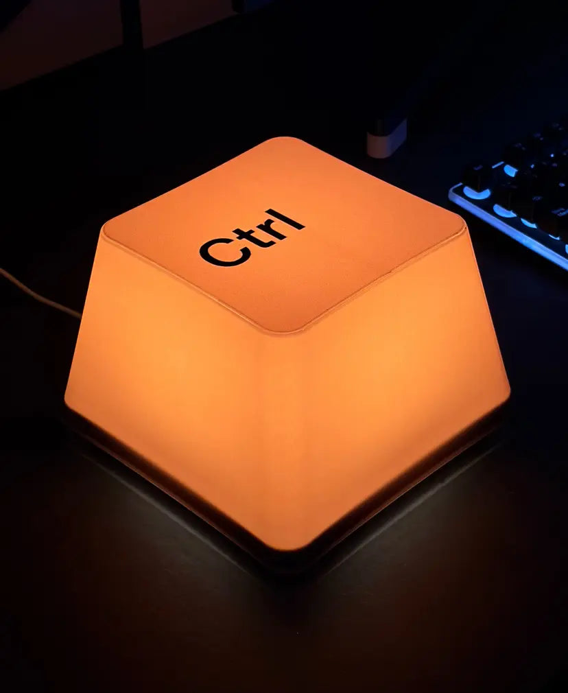 🔥 LAST DAY 49% OFF 🔥 Giant Ctrl Keycap Lamp | Geeky Desk Decor & Charging Base 💻✨