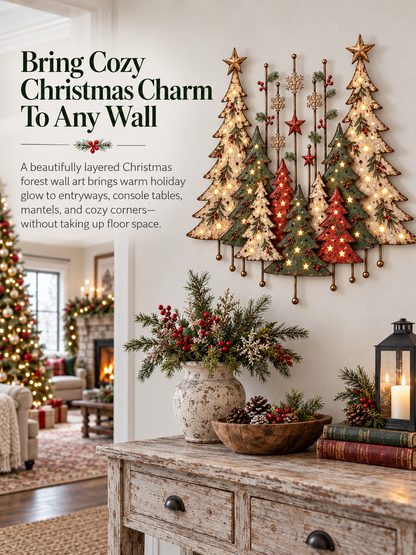 🎄🌲 Christmas in the Woods | Vintage Forest Wall Decor