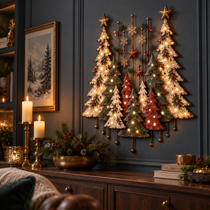 🎄🌲 Christmas in the Woods | Vintage Forest Wall Decor