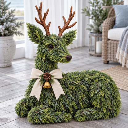 Evergreen Reindeer Christmas Decoration