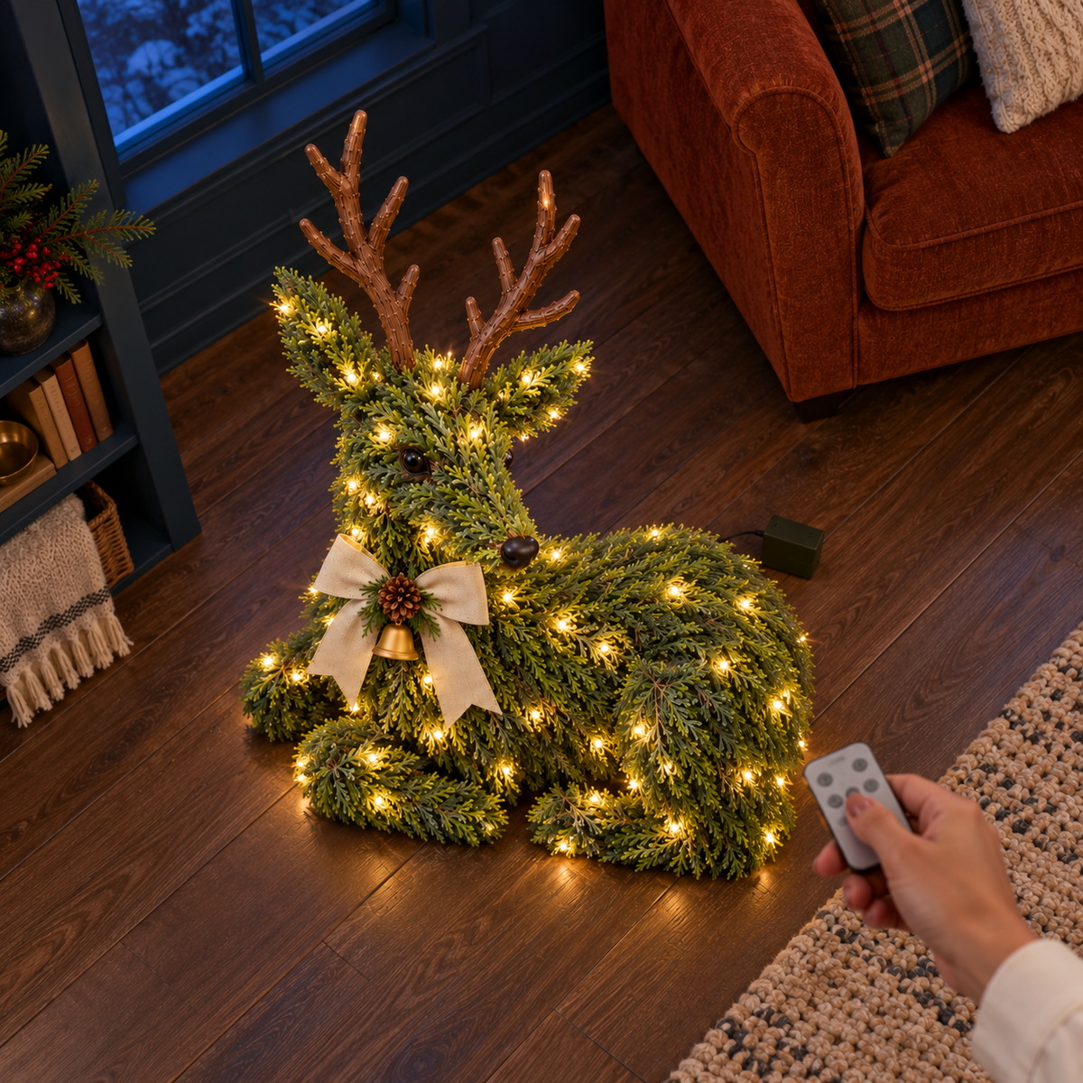 Evergreen Reindeer Christmas Decoration