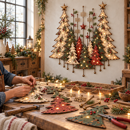 🎄🌲 Christmas in the Woods | Vintage Forest Wall Decor