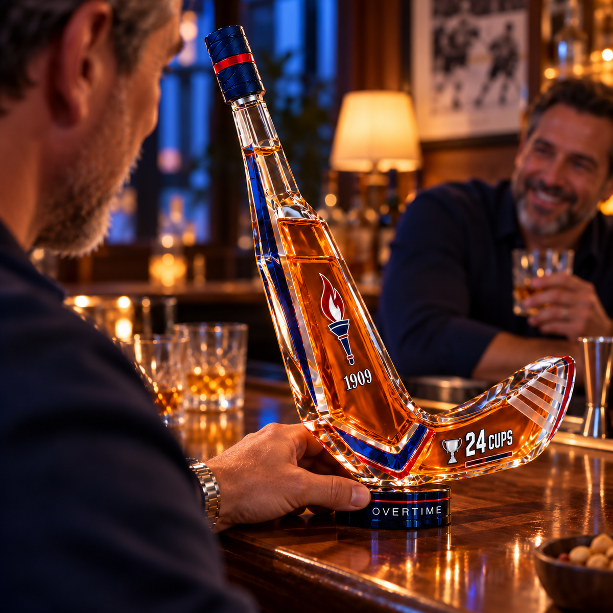 🔥 LAST DAY 50% OFF | Limited Edition Custom Hockey Stick Whiskey Decanter 🏒🥃