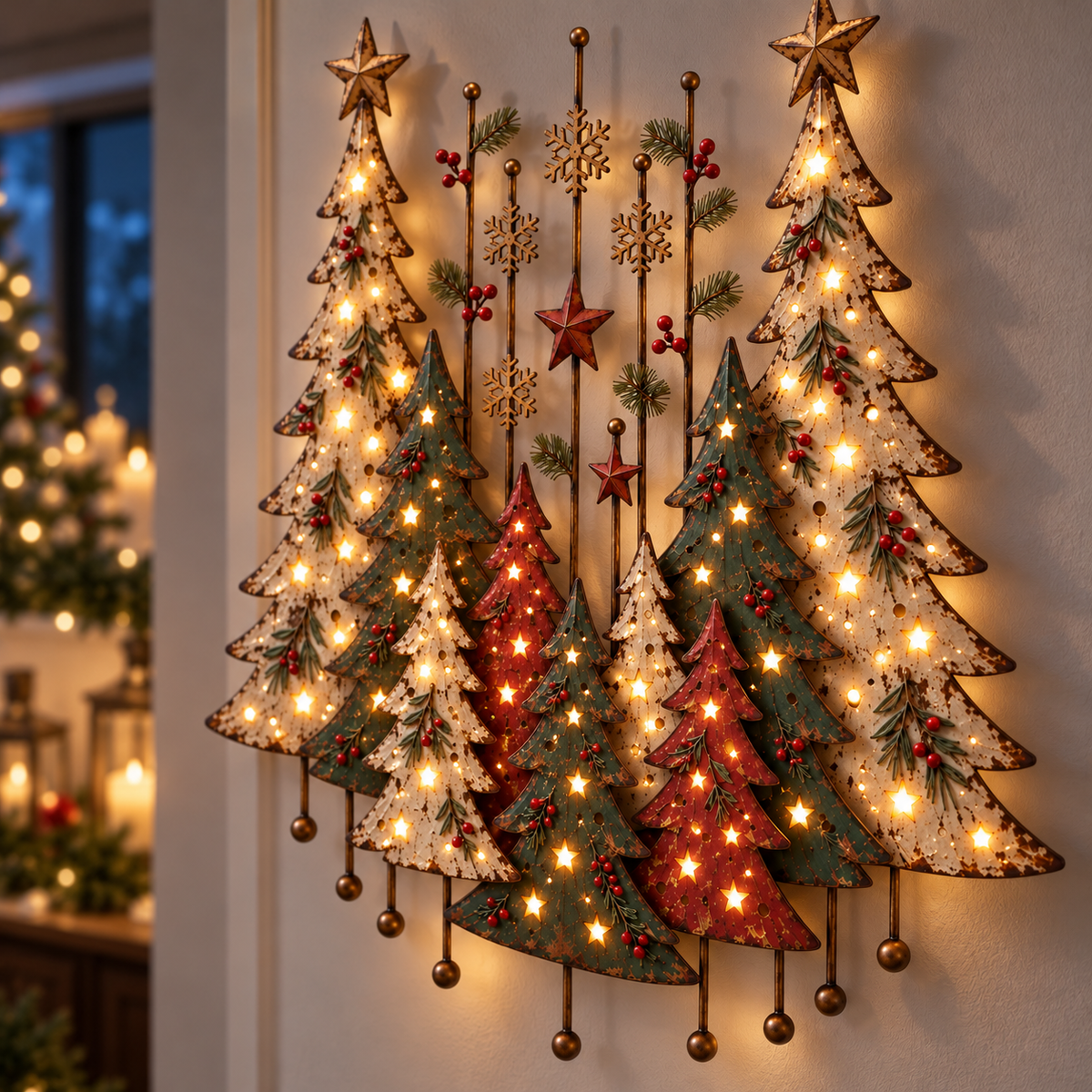🎄🌲 Christmas in the Woods | Vintage Forest Wall Decor