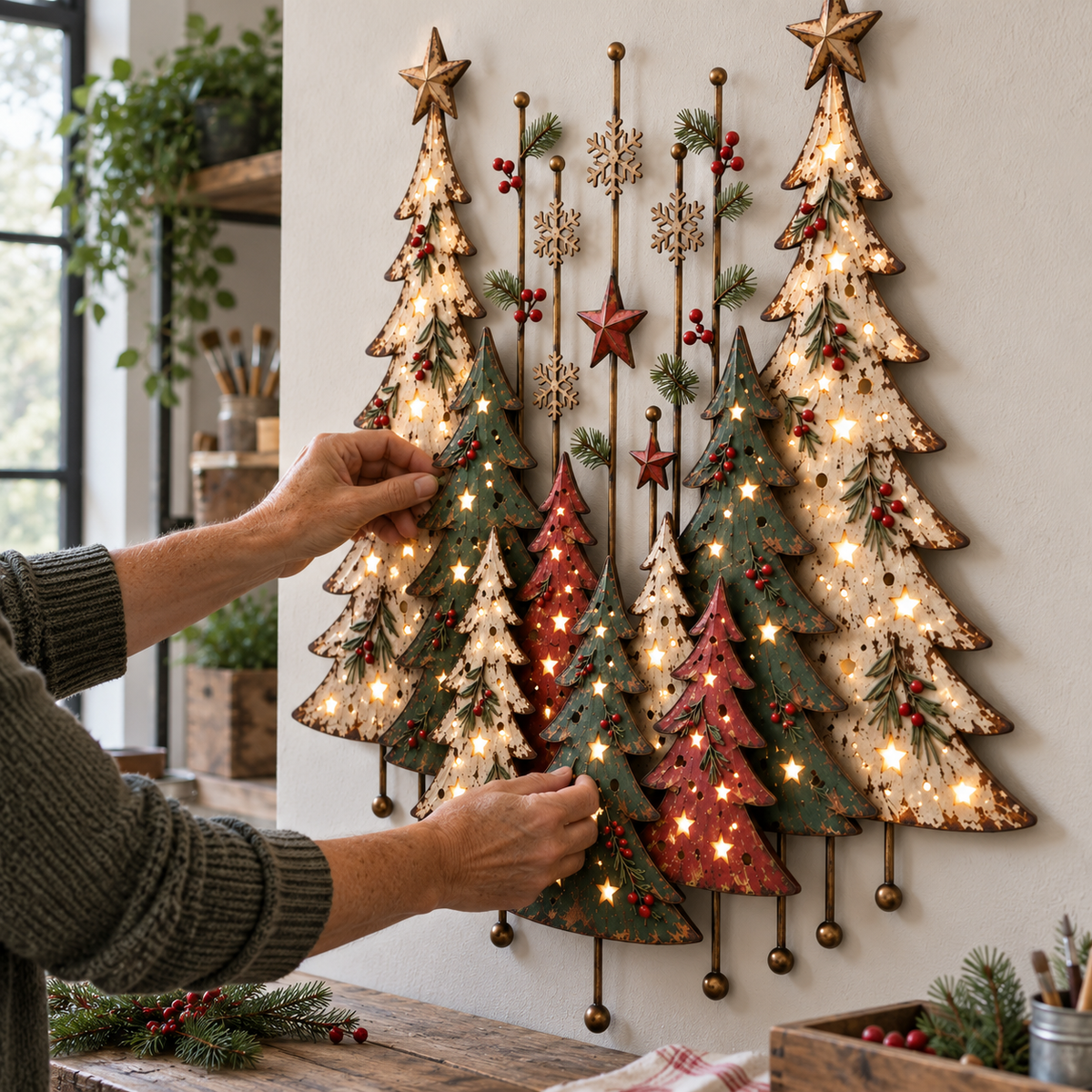 🎄🌲 Christmas in the Woods | Vintage Forest Wall Decor