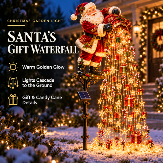 🎅 Solar LED Christmas Stake Lights | Cascading Starlight Decor