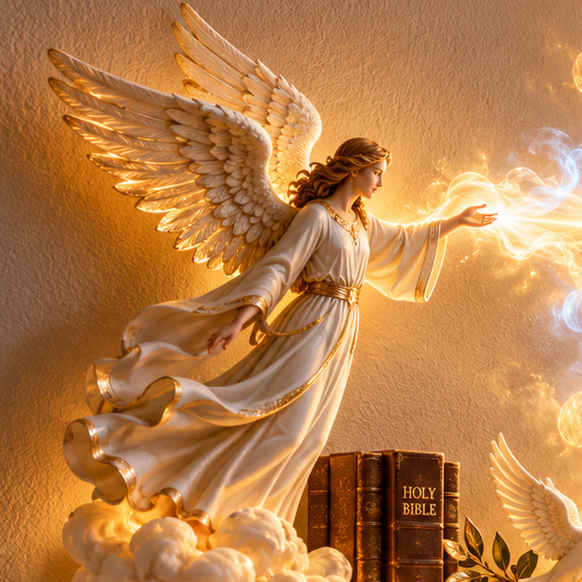✝️ Heaven’s Radiance | 3D Jesus & Angels Wall Decor