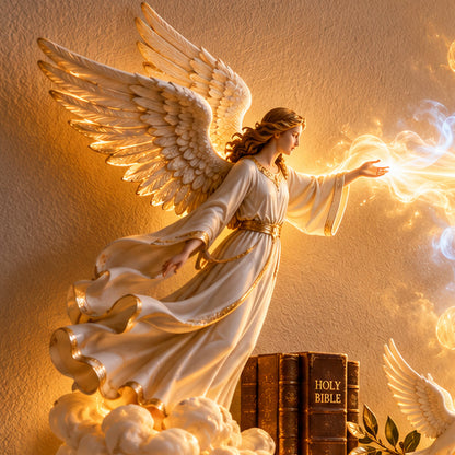 ✝️ Heaven’s Radiance | 3D Jesus & Angels Wall Decor