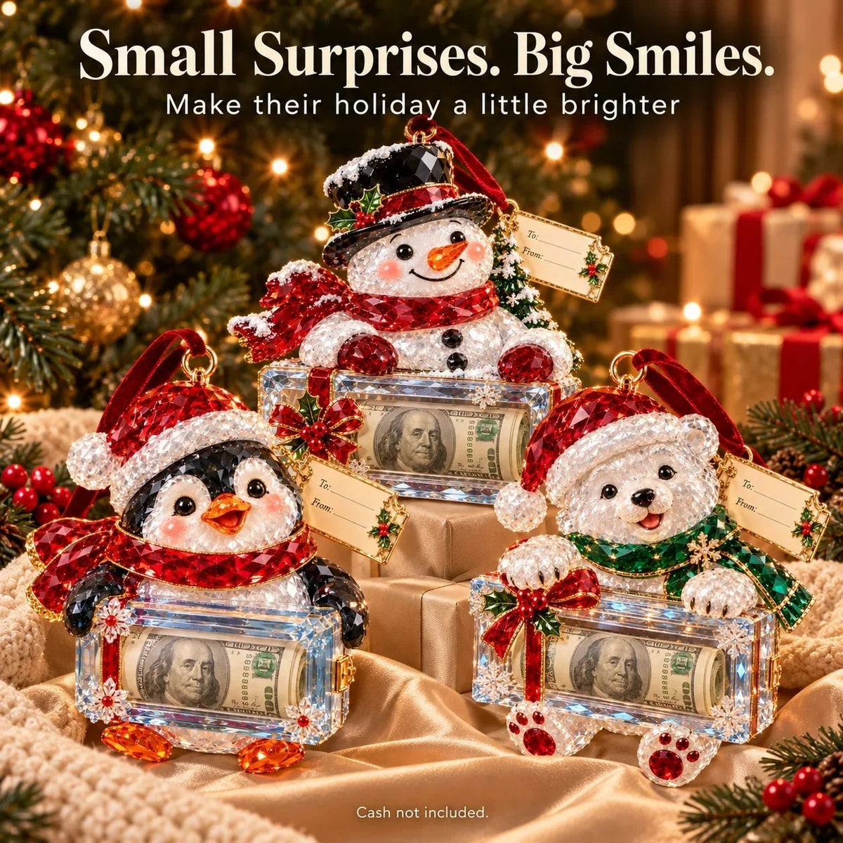 🎄✨ Christmas Money Magic™ | 20 Crystal-Style Cash Holders