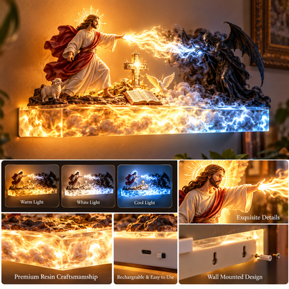✝️ Heaven’s Radiance | 3D Jesus & Angels Wall Decor