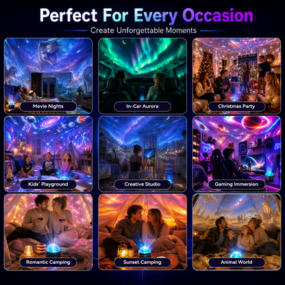 🌌 Celestial Rift™ | 360° Immersive Starfield Projector