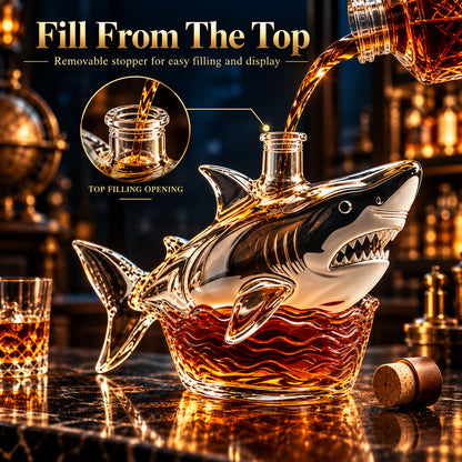 🦈 Legacy of the Deep™ | 50th Anniversary Shark Whiskey Decanter