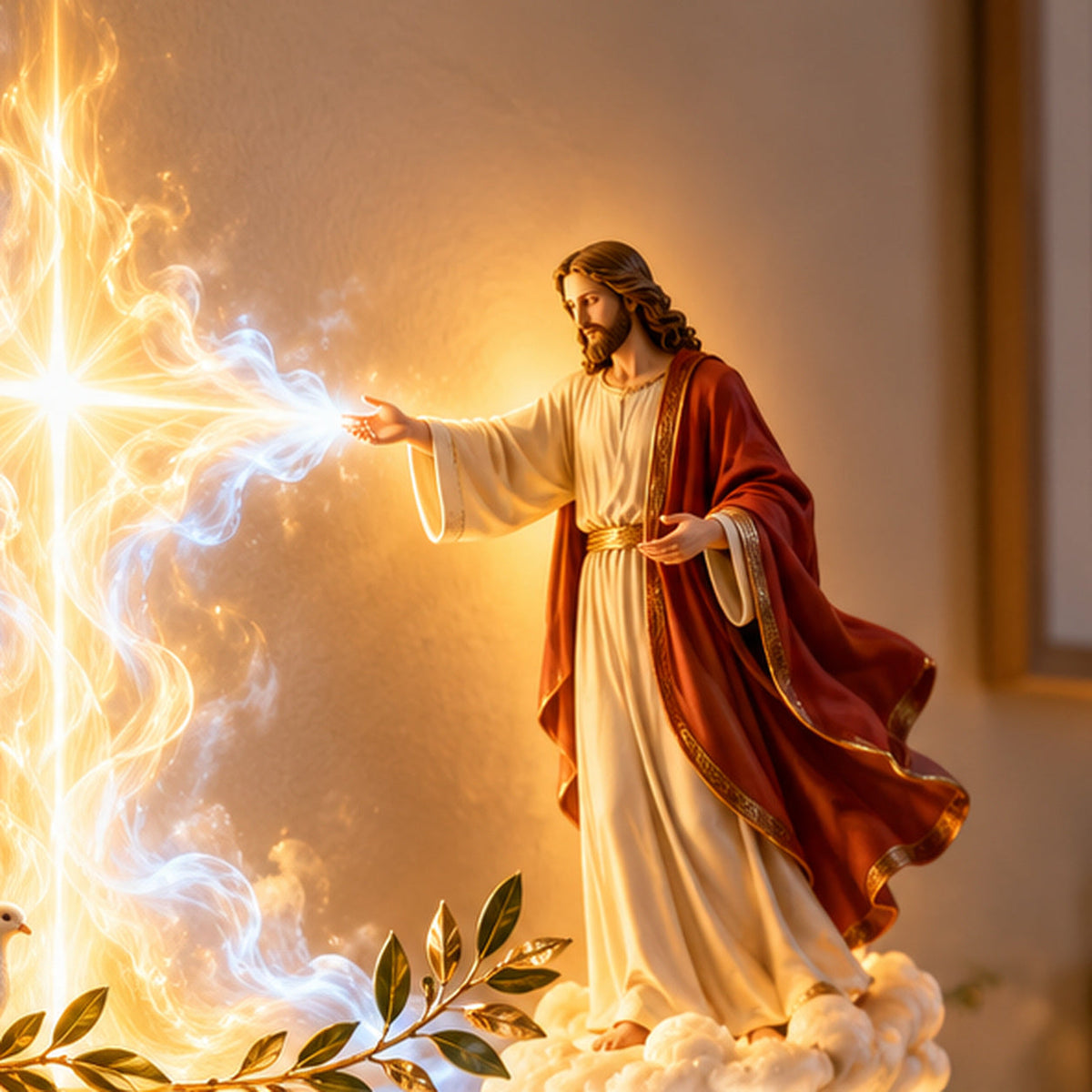 ✝️ Heaven’s Radiance | 3D Jesus & Angels Wall Decor