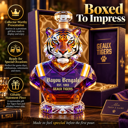 Bayou Bengals Limited Edition Whisky Bottle