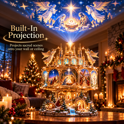 ⛪✨ Sacred Story Glow™ | Rotating Nativity Display