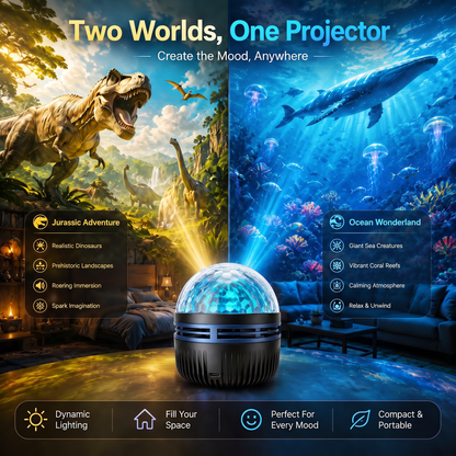 🦖360° Smart Holographic Starry Sky Projector (HD Smart Dynamic 5D)