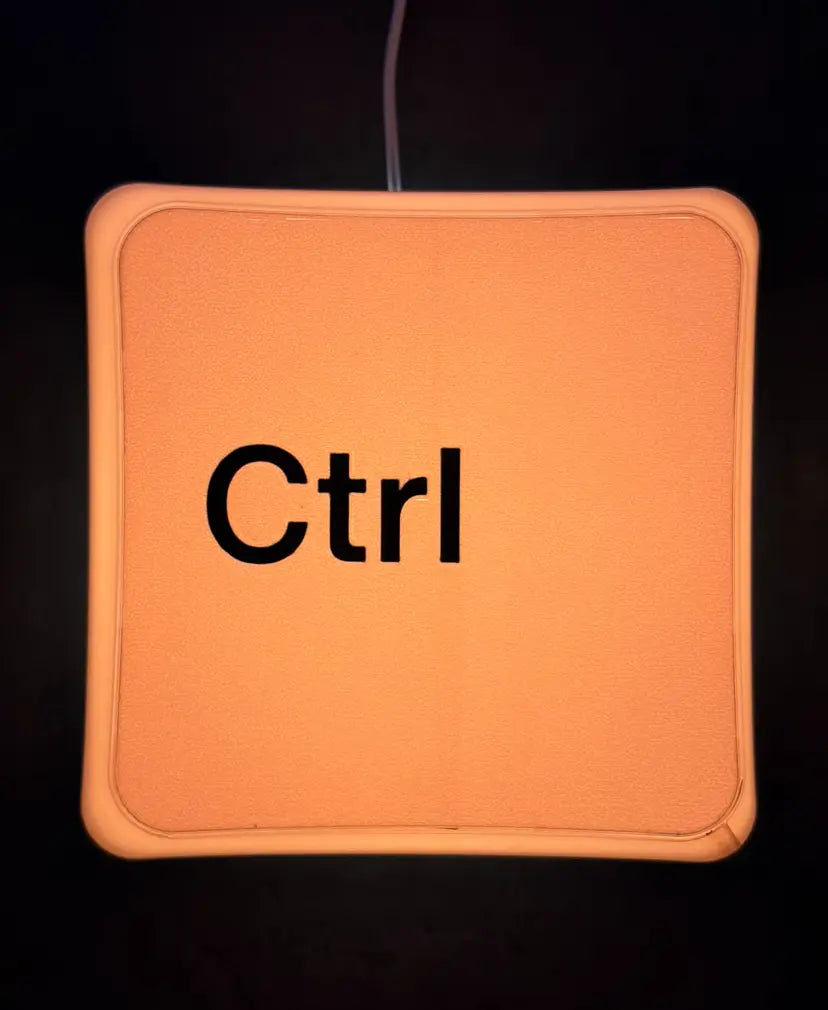 🔥 LAST DAY 49% OFF 🔥 Giant Ctrl Keycap Lamp | Geeky Desk Decor & Charging Base 💻✨