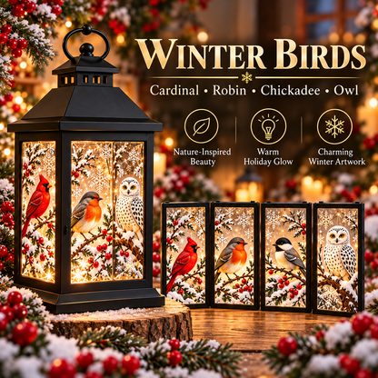 🎄💎 Interchangeable Crystal Holiday Lantern ✨ Light Up Seasonal Decor